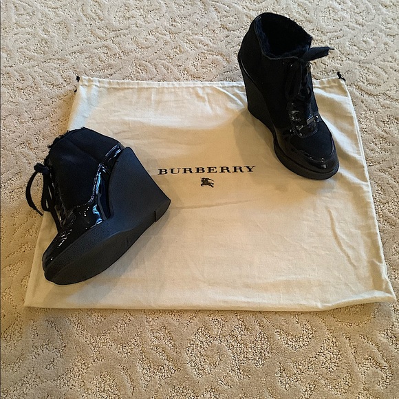 Burberry Suede and Patent Leather Booties - Picture 5 of 6